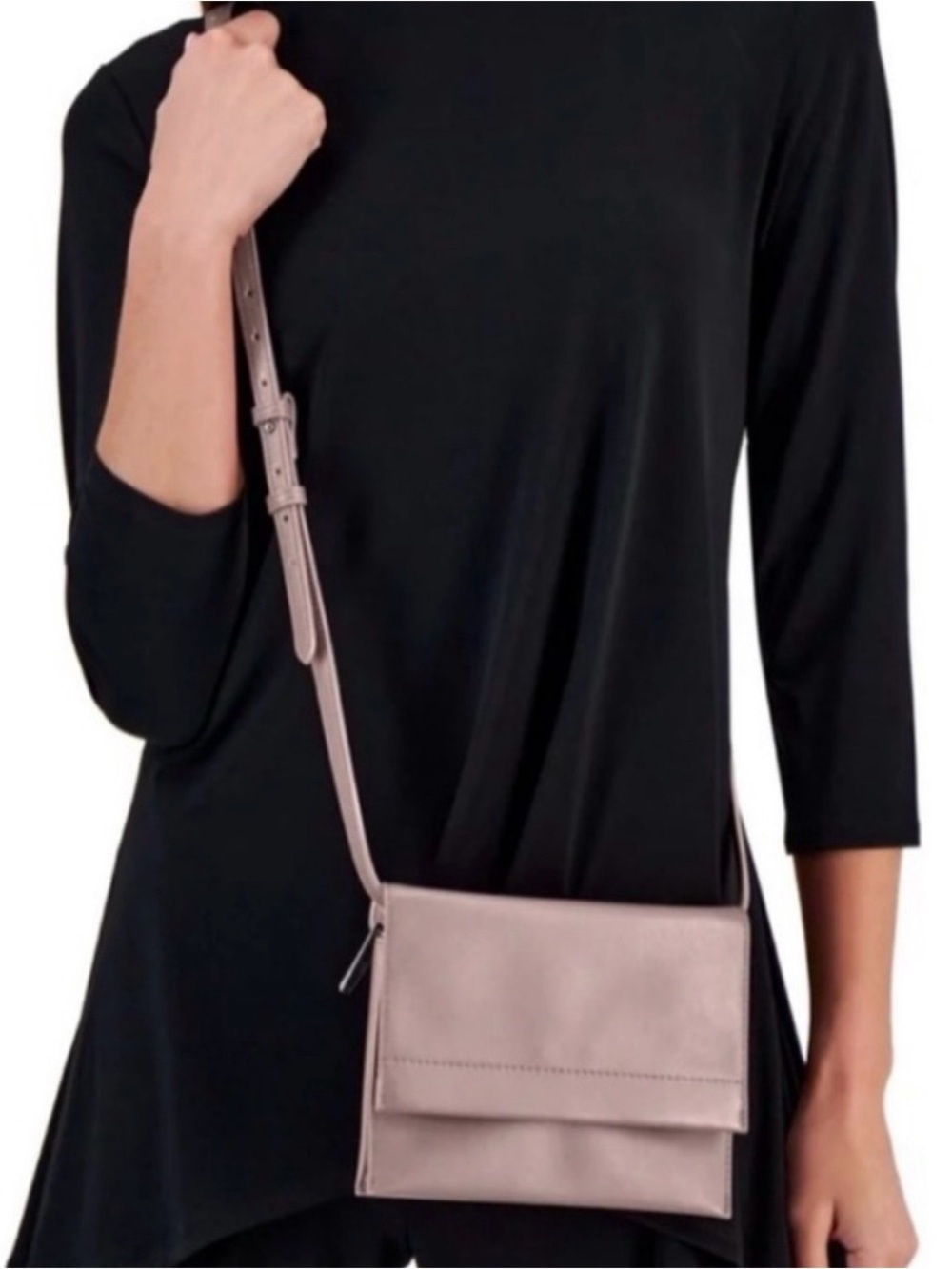 Giani Bernini Napa Leather Crossbody Bag Pink NWT Adjustable Strap